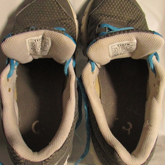 Asics Gray and Blue Athletic Shoes - Picture 7 of 7